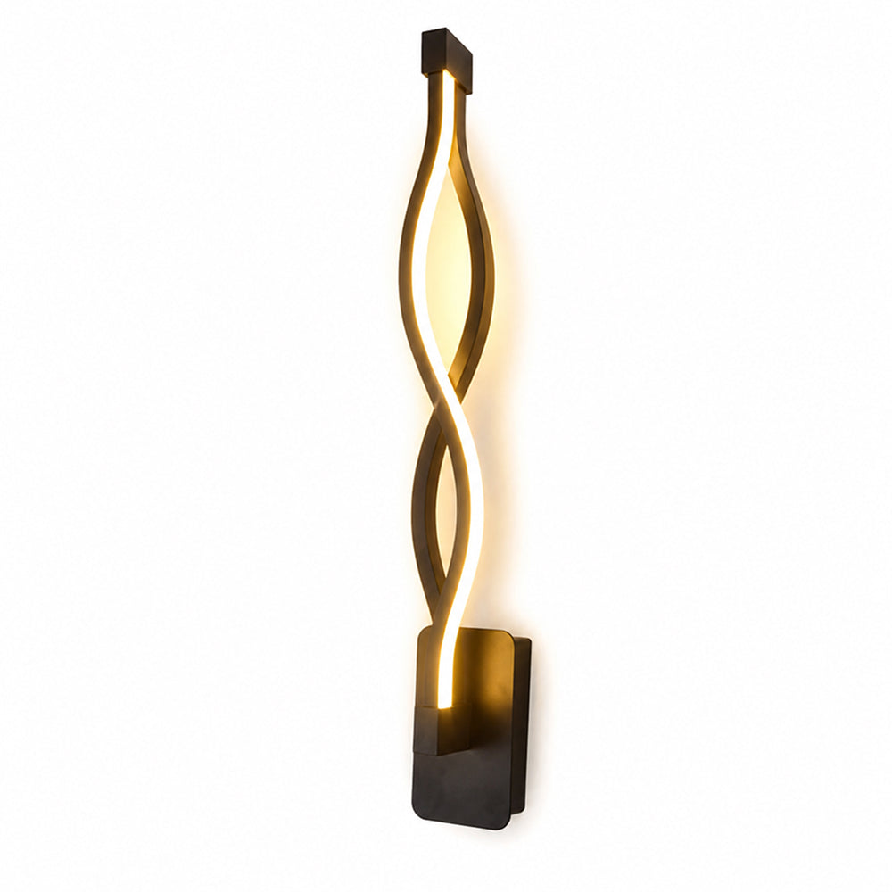 Wavy Minimalist LED Wall Sconce Bedside Lamp