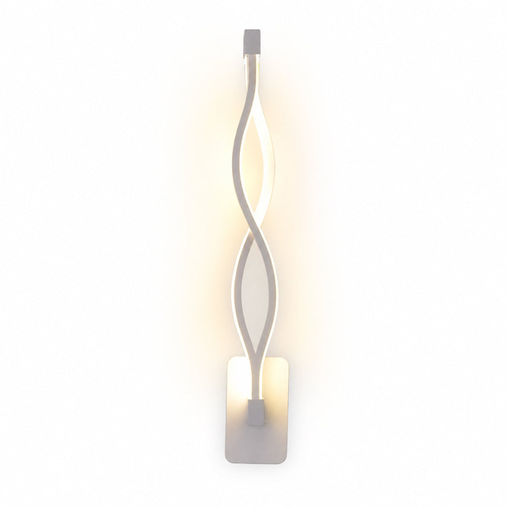 Wavy Minimalist LED Wall Sconce Bedside Lamp