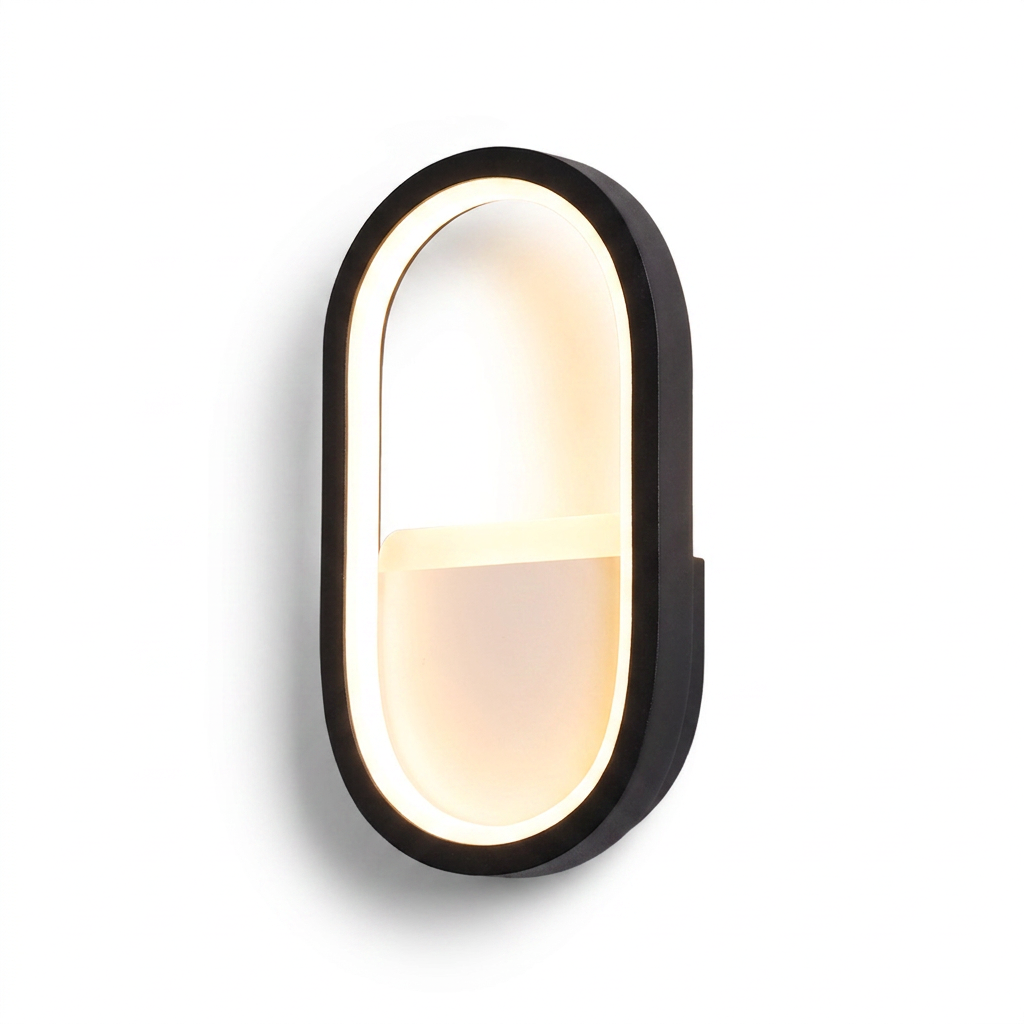 Oval Minimalist LED Wall Sconce Acrylic Diffuser