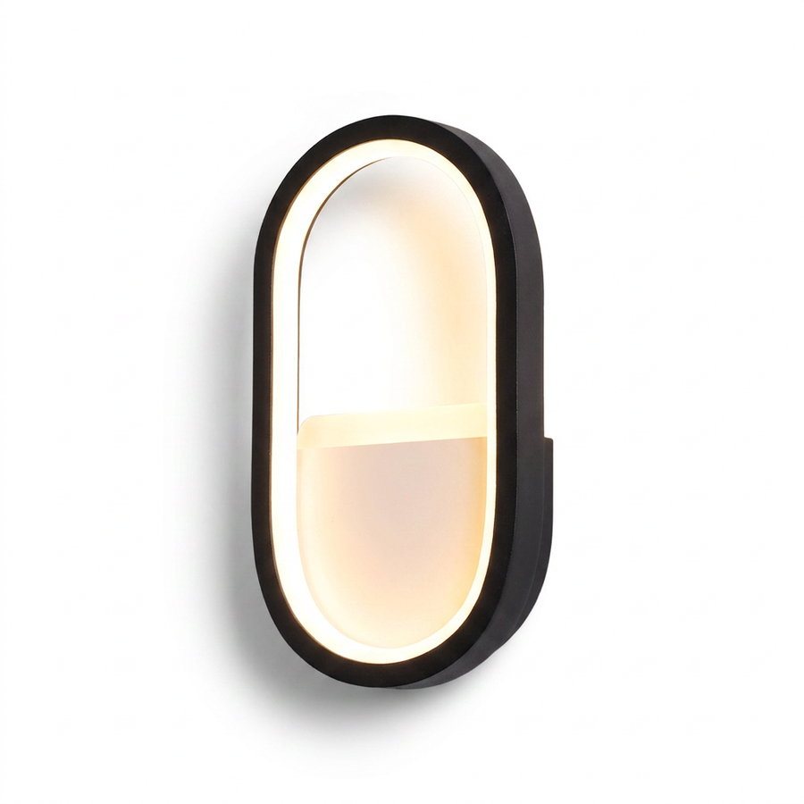 Oval Minimalist LED Wall Sconce Acrylic Diffuser