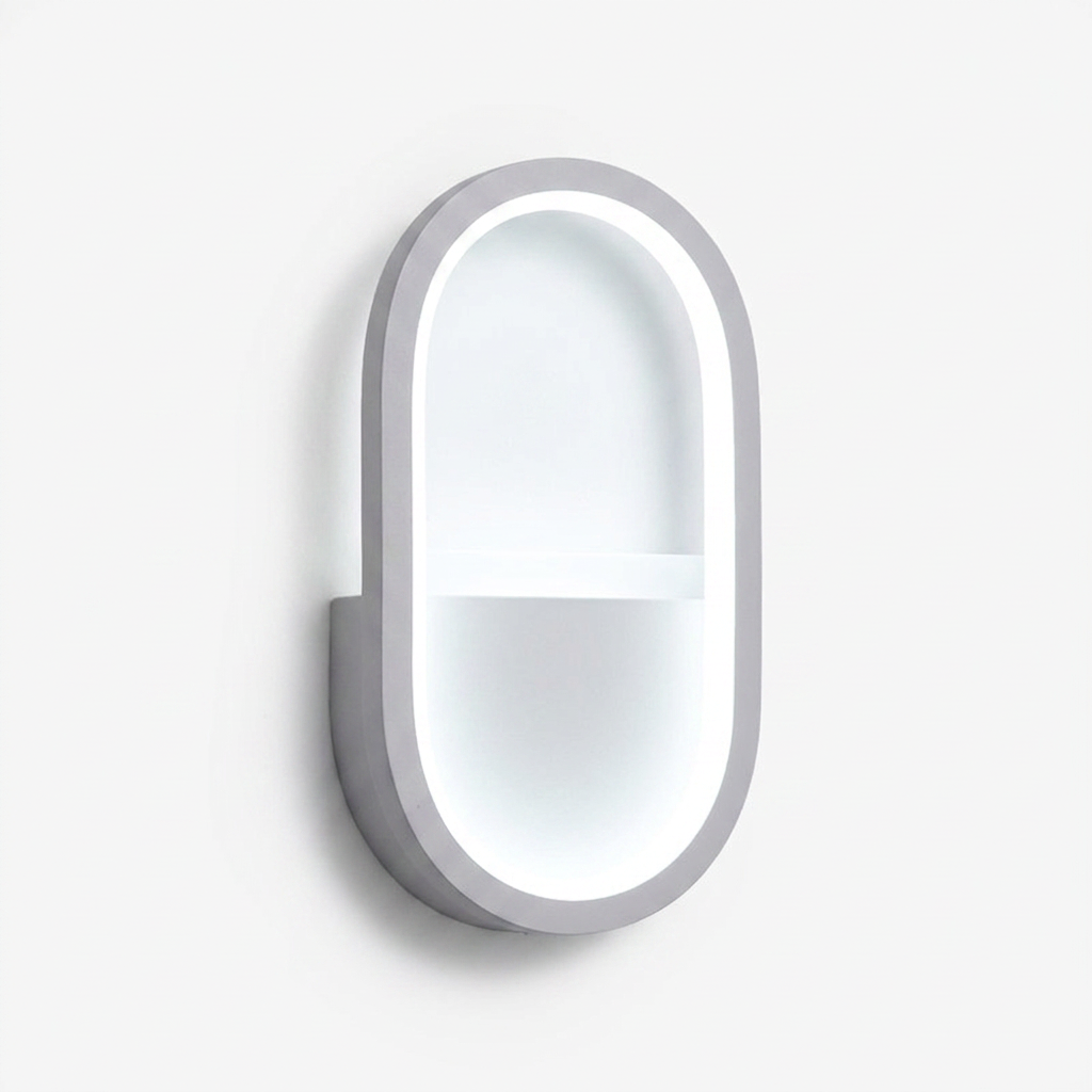 Oval Minimalist LED Wall Sconce Acrylic Diffuser