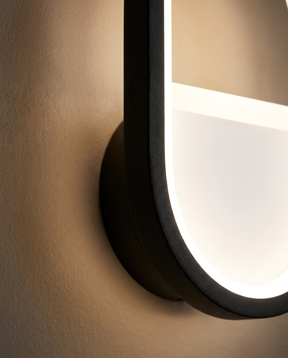 Oval Minimalist LED Wall Sconce Acrylic Diffuser