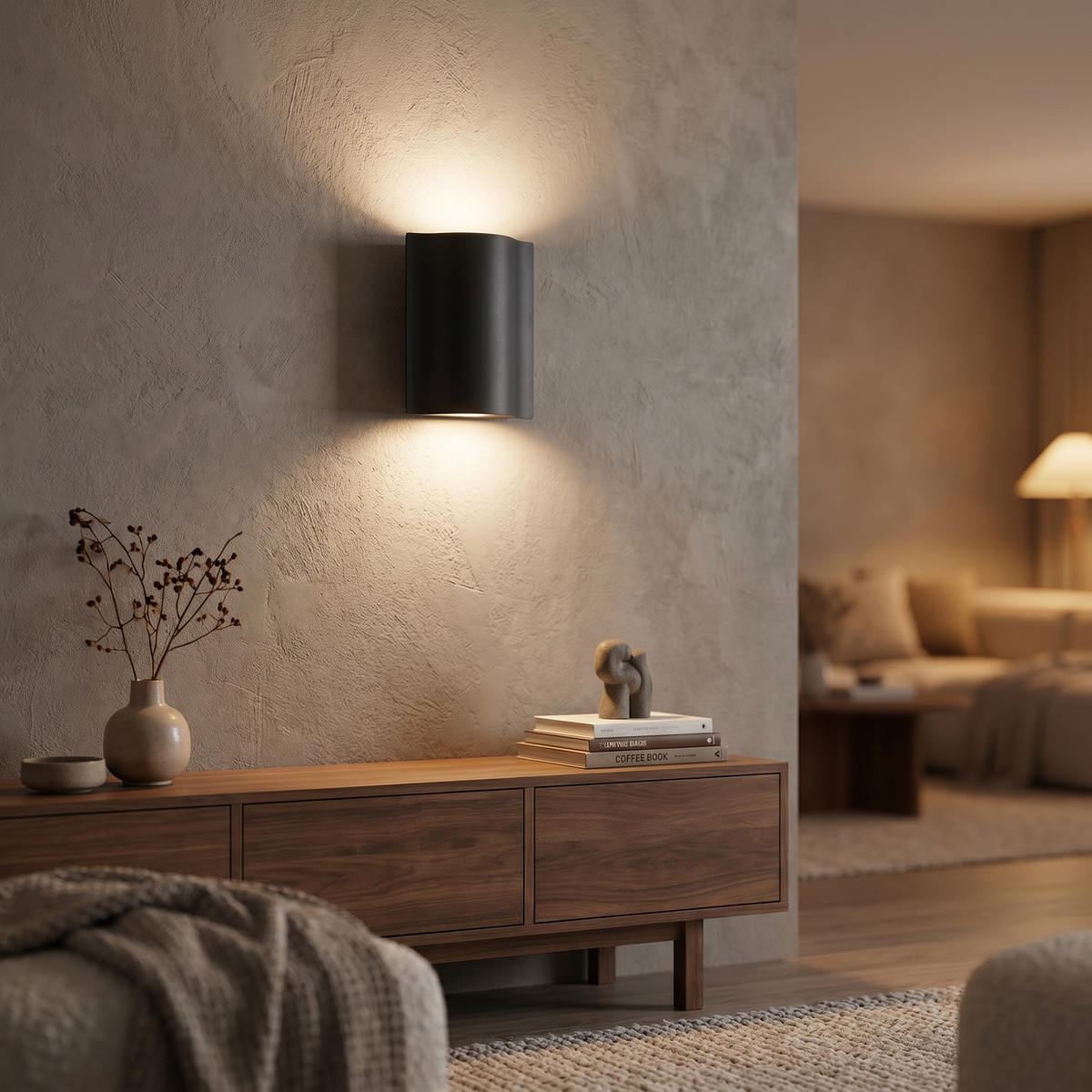 Coastal Wave Outdoor LED Wall Light IP65 Aluminum