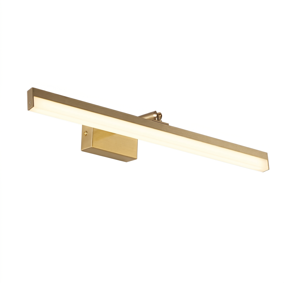 LED Vanity Mirror Light Brass Finish Bathroom Wall Lamp