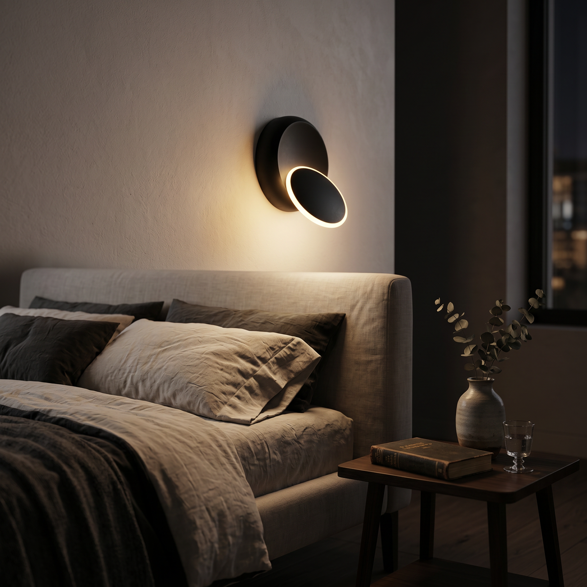 Rotating LED Wall Sconce 350 Degree Adjustable Reading Light