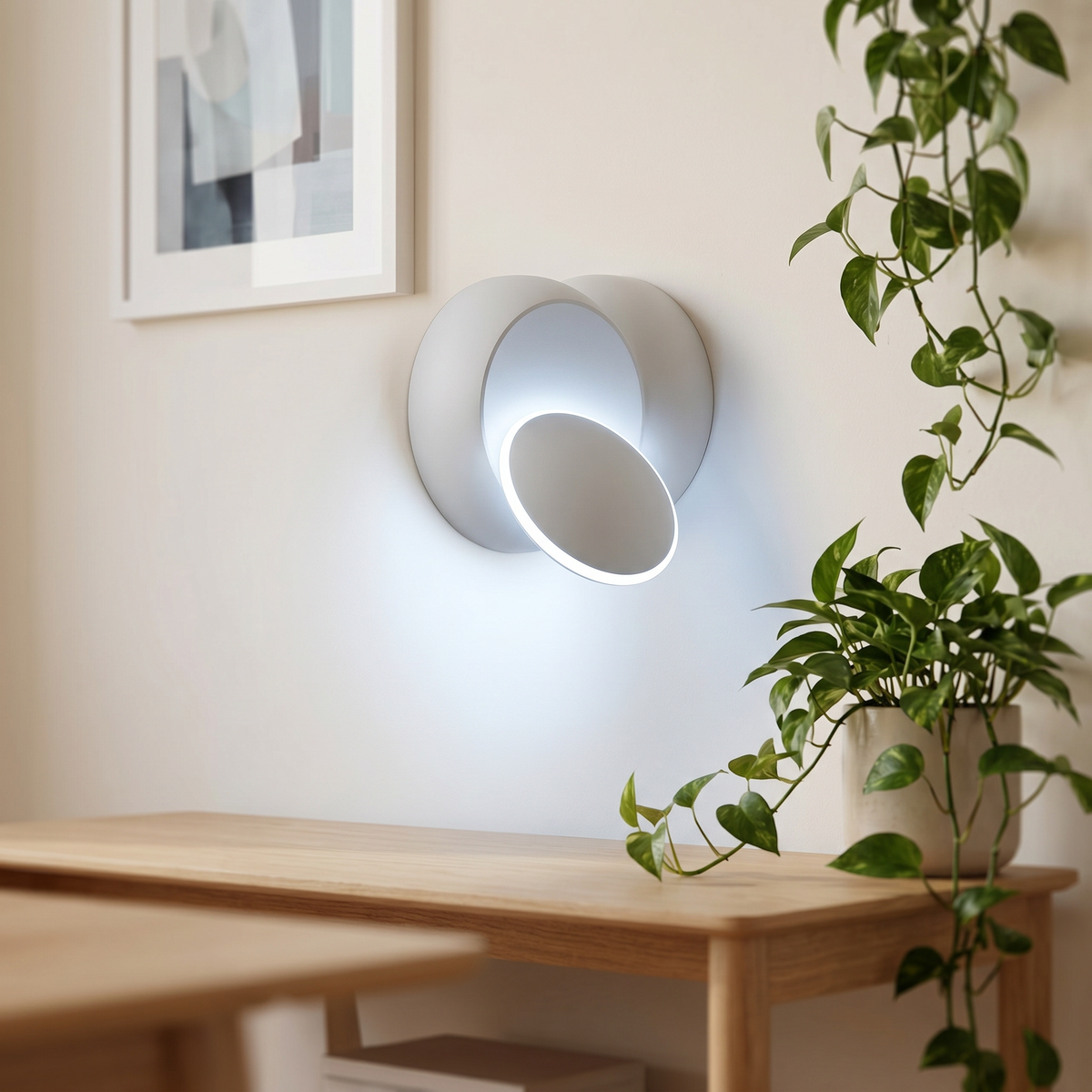 Rotating LED Wall Sconce 350 Degree Adjustable Reading Light