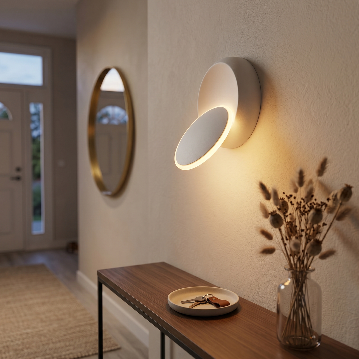 Rotating LED Wall Sconce 350 Degree Adjustable Reading Light